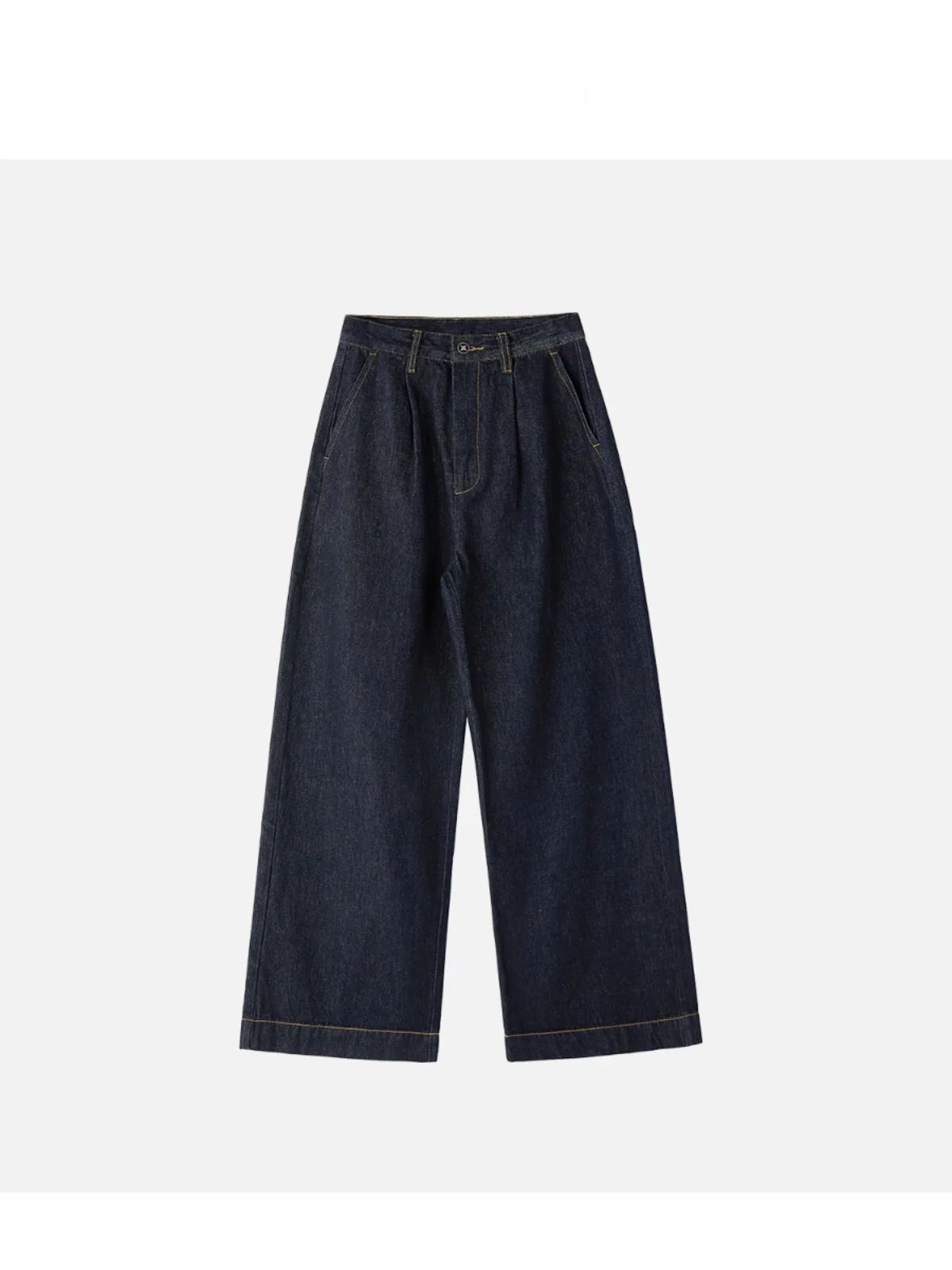 

Джинсы JINGJING2024: Новинка, винтажный простой дизайн, высокая талия, свободный крой, прямые штанины, джинсовые брюки премиум-класса для женщин.