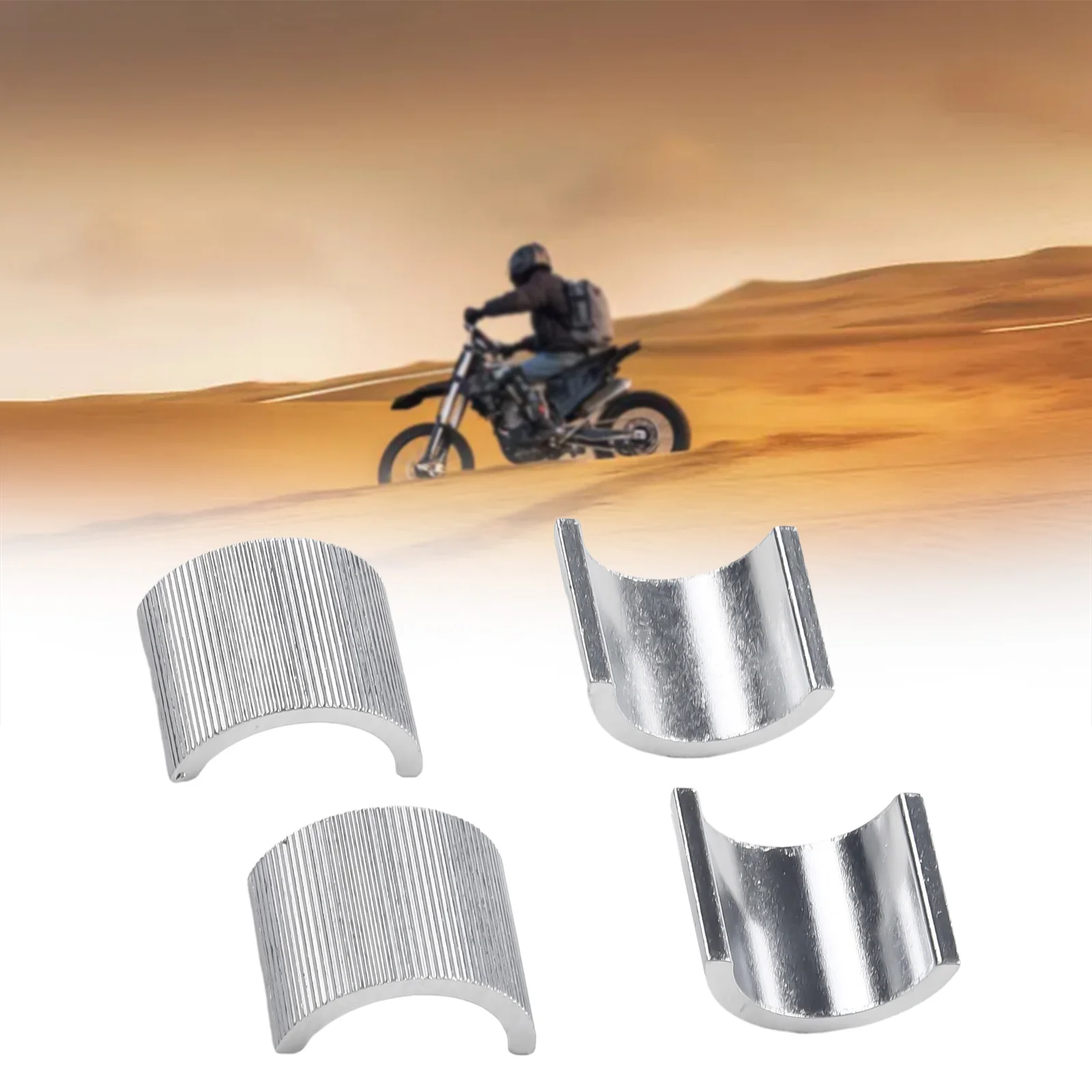 4x Aluminum Alloy Handlebar Riser Clamps Conversion Shims for 22mm 7/8\