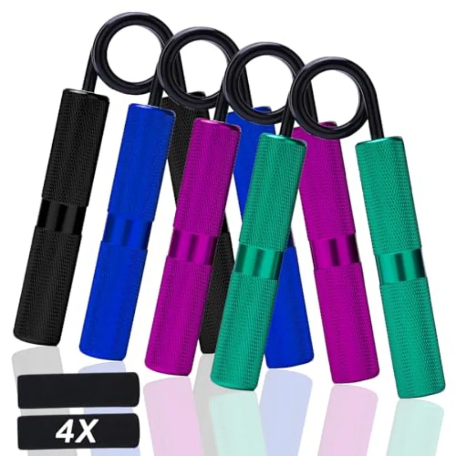 

Набор тренажеров для развития силы хвата (4 шт.), 50-200 фунтов, металлические, нескользящие, усиленные, для наращивания мышц и восстановления рук