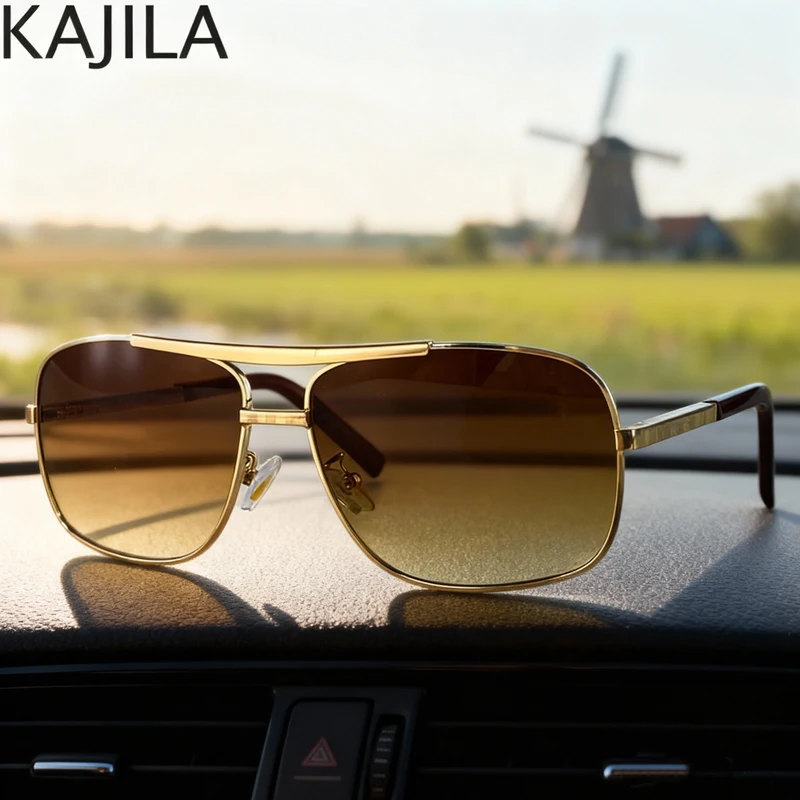 빈티지 스퀘어 남성 선글라스 브라운 2026 럭셔리 브랜드 레트로 클래식 선글라스 남성용 UV400 오쿨로스 데 솔 마스쿨리노...