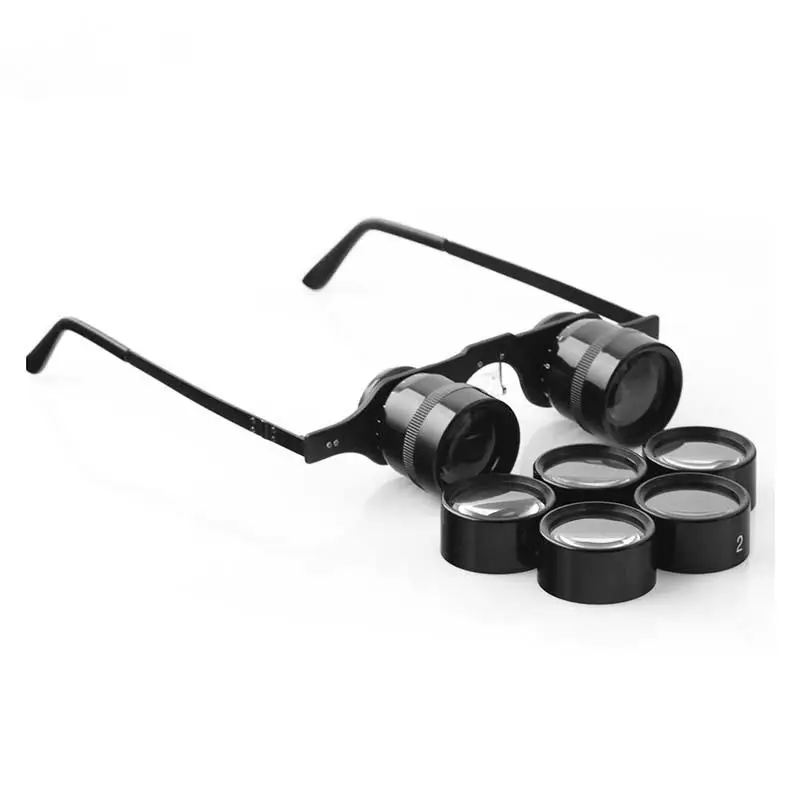 2X 3X 4X 5X 6X Magnifying Binocular Blue Film Hd Telescope Magnifier Football Opera Fishing Optics Lens Loupe Glasses