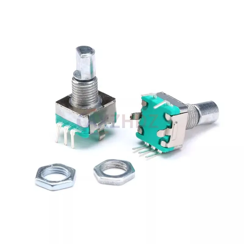5PCS 20 Position 360 Degree EC11  Rotary Encoder W Push Button 5Pin Handle Long 15/20MM With A Built In Push Button Switch