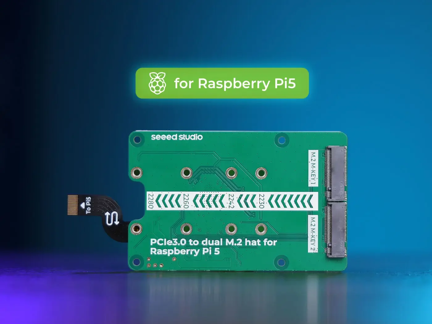BoMasMPcie3.0 Switch To Dual M.2 Hat For Raspberry Pi 5, Support Nvme Ssd,hailo8/8l And Google Coral Ai Accelerators At Pcie 3.0
