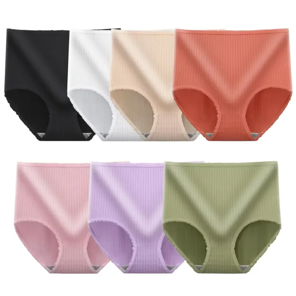 7 Color Women Panties 2024 New Summer Fashion XL XXL Large Size Underwear Female High Rise Panties Briefs Sexy Ropa Interior