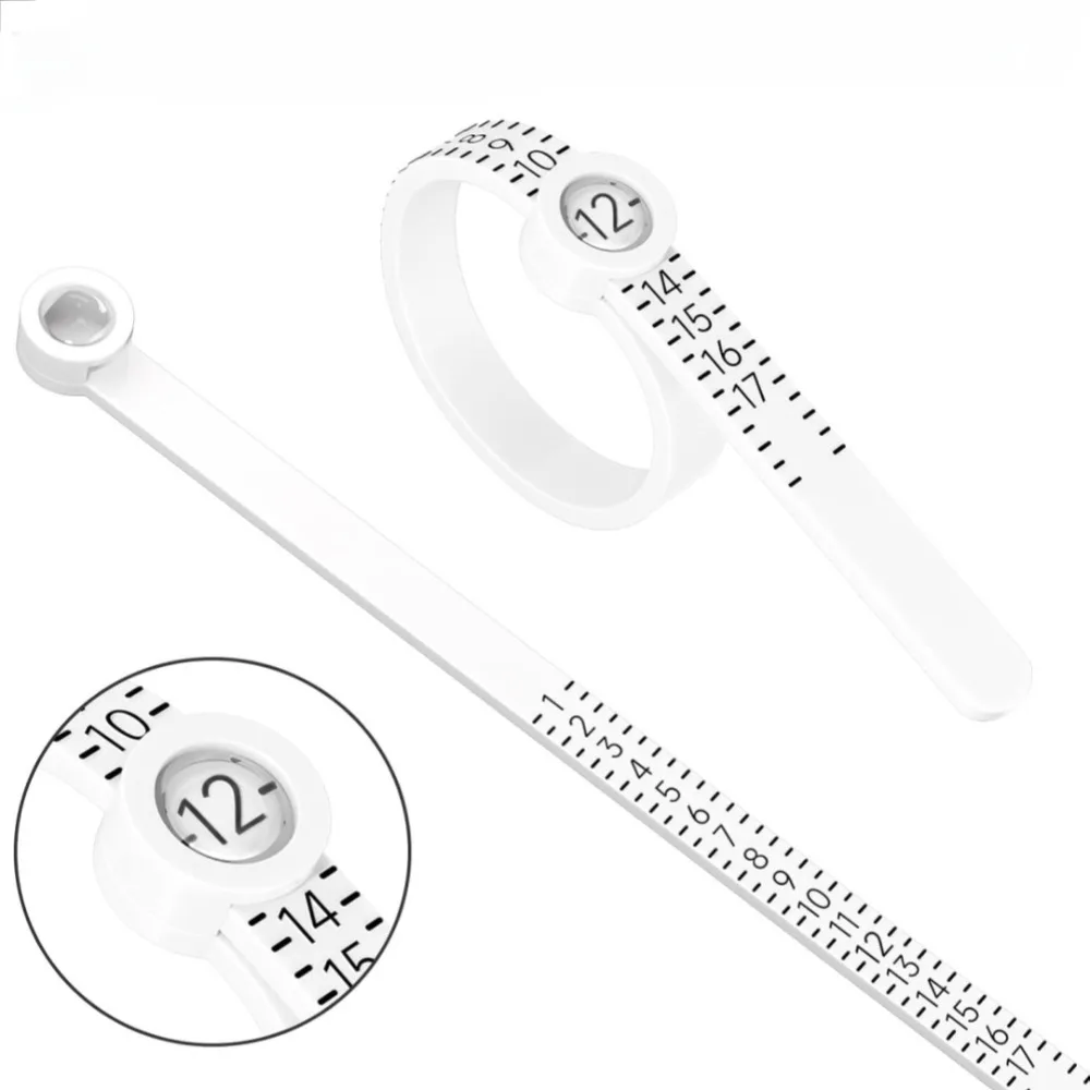 Ring Ruler Measuring Instrument Magnifying Glass Finger Size Screening Coil for Professional Reusable Ring Size Measuring Tool