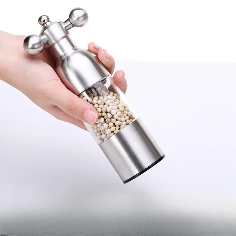 Home Seasoning Sprinkle Bottle Manual Glass Grinder Black Pepper Sichuan Pepper Sea Salt