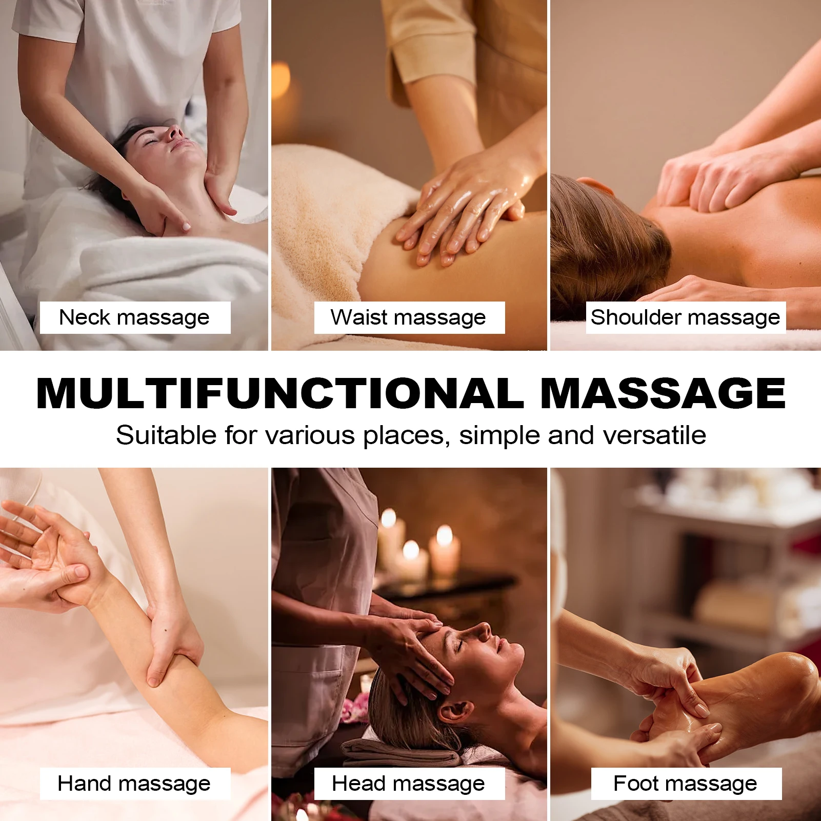 Adjustable Massage Table Stationary Massage Bench Metal Frame PU Leather Waxing Bed Heavy Duty Bed 440.9Lbs Capacity