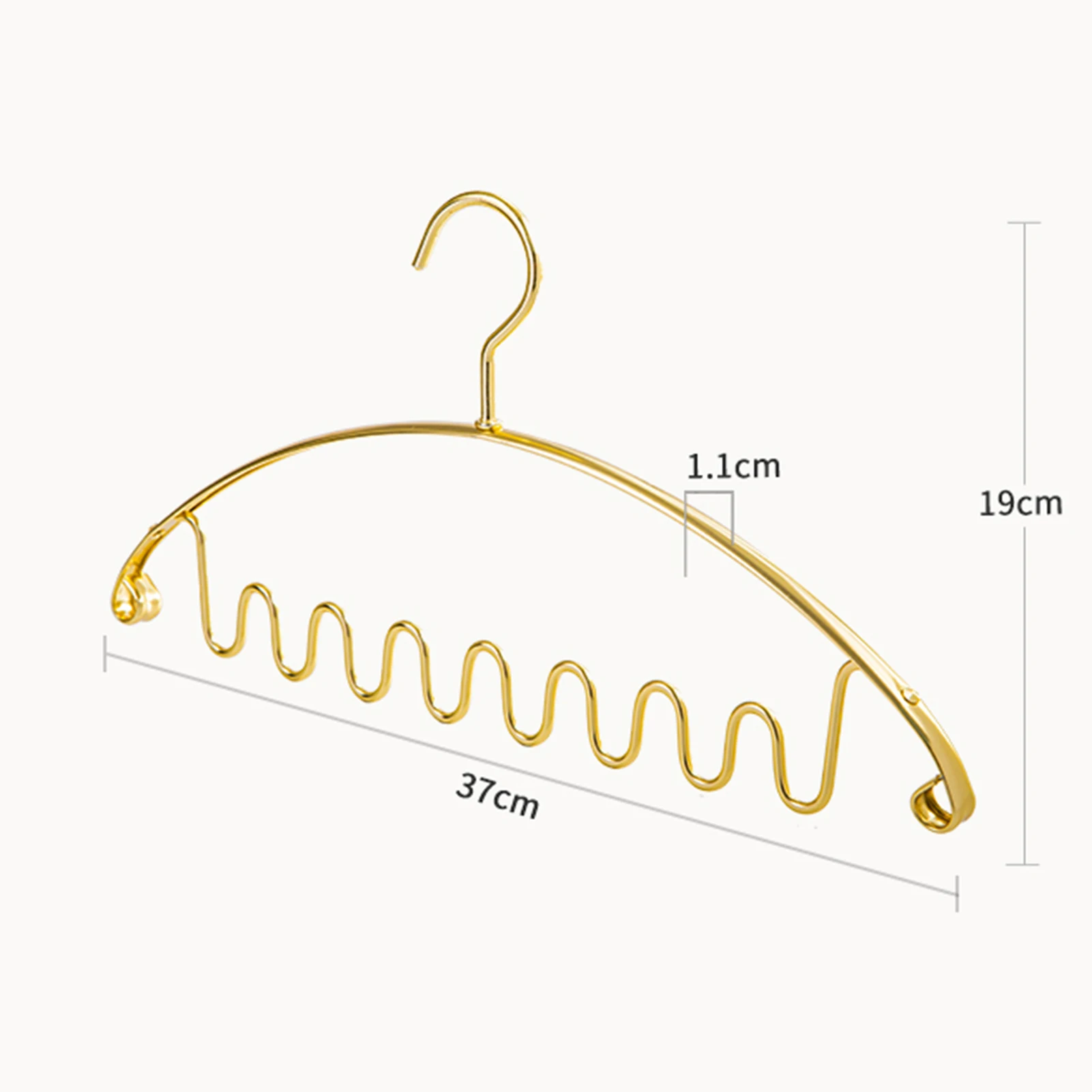 5pcs Metal Clothes Hanger Aluminum Alloy Wave Shaped Clothes Hangers for Hanging Halter Tops Vests Scarves Storage Oragnizer