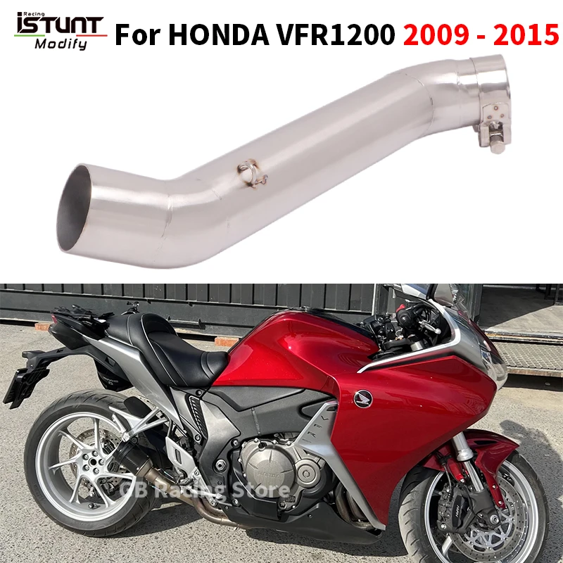 Motorcycle Exhaust modify Middle Pipe Link Pipe 50.8MM Slip On For HONDA VFR1200 X VFR1200F VFR 1200 2009 - 2015 Section Muffler