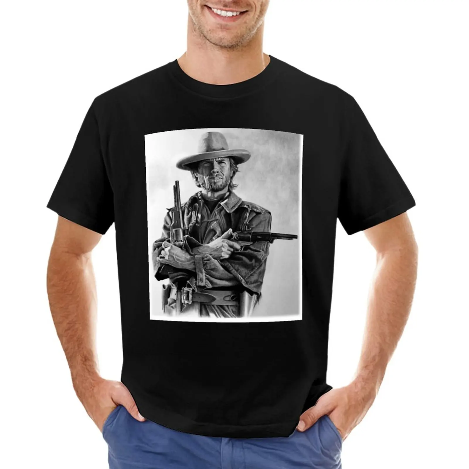 Clint Eastwood Josey Walesdrawing T-Shirt graphic t shirts new edition t shirt mens plain t shirts