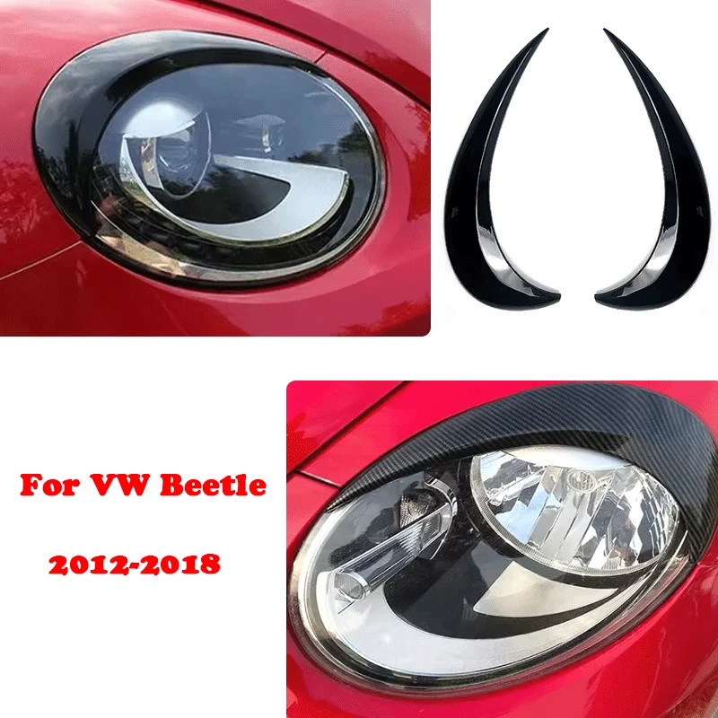 

Car Front Headlight Eyebrows For Volkswagen VW Beetle 2012-2018 Head Lamp Eyelids Cover Trim Auto Body Kits Car Accessories