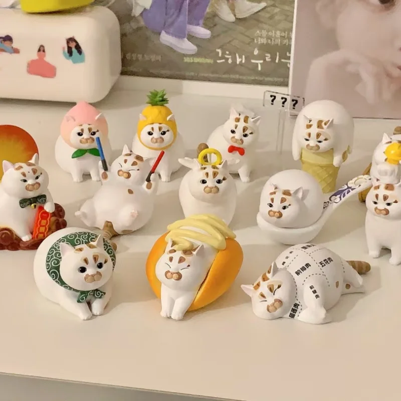 

Животное Планета Билизу Лоуллу Маленькая Свинья Ми Слепая Коробка No Коллекция фигурок толстого кота 2-го поколения, украшение для рабочего стола, подарок