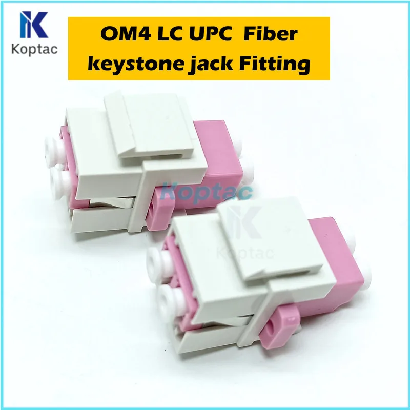 

10PCS /lot Duplex OM4 LC UPC Connector Fiber keystone jack Fitting Multimode Fiber Optic Keystone Jack Adapter customized FTTH