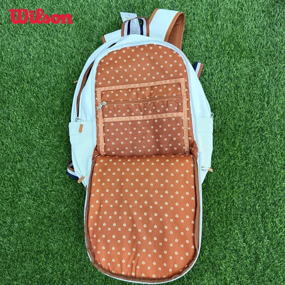 Wilson Roland Garros Clay Tennis Bag French Open Commemorative Tour Tennis Racquets Backpack Max For 2 Rackets With Compartment