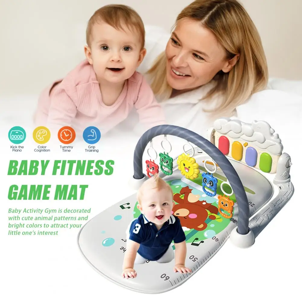 Baby Activity Gym with Rattle Toys Baby Gym Play Mat with Piano Tummy Time Activity for Infants for Toddlers for Newborns