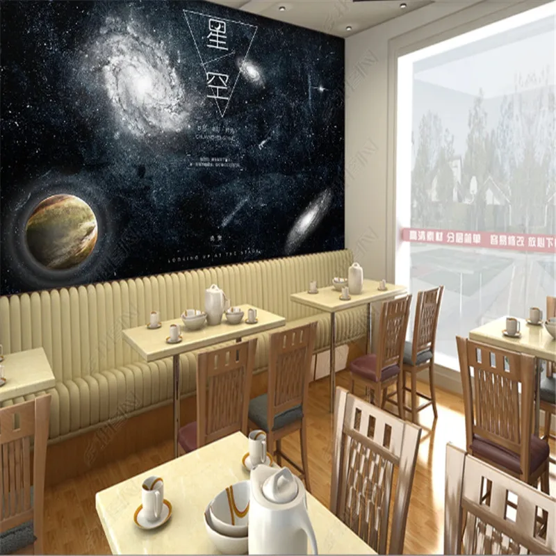 

Technology Sense Wallpapers Industrial Deco Starry Night Universe Image Bar Restaurant Background Wall Papers 3d Mural