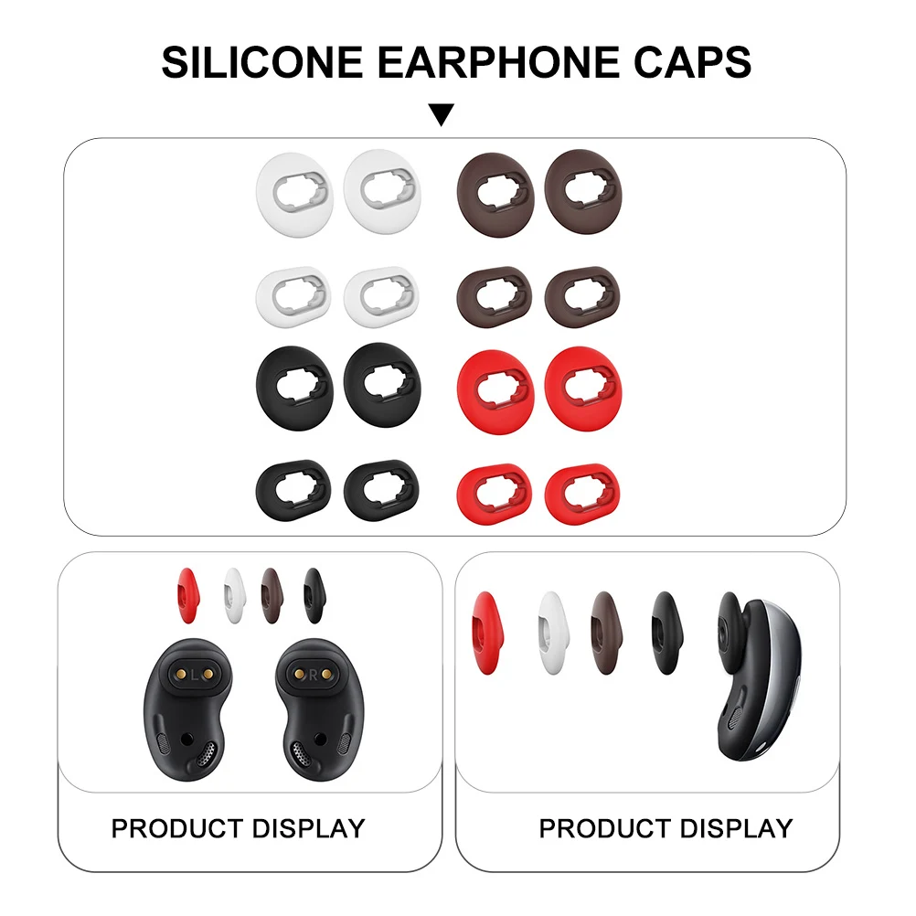 

Earphone Tips Silicone Wireless Earbuds Replacement Caps Soft Durable Accessories For Charging Case Hunting Gear