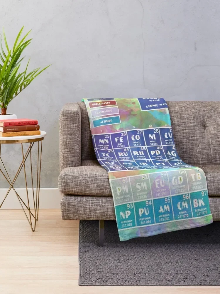 periodic table of the elements 6 Throw Blanket Flannel Soft Sofa Throw Sofas Blankets