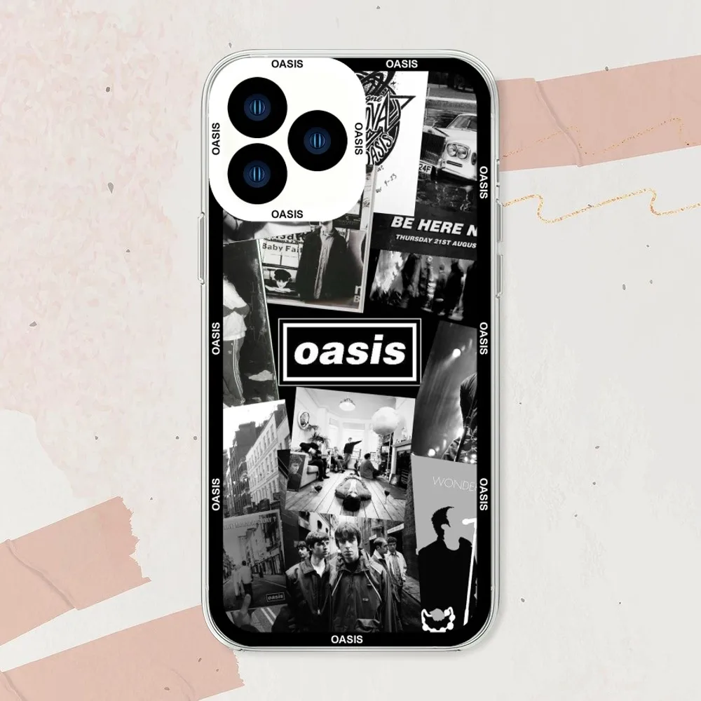 Rock Band Cool O-Oasis Phone Case For iphone 11 12 13 14 Mini Pro Max Transparent Shell