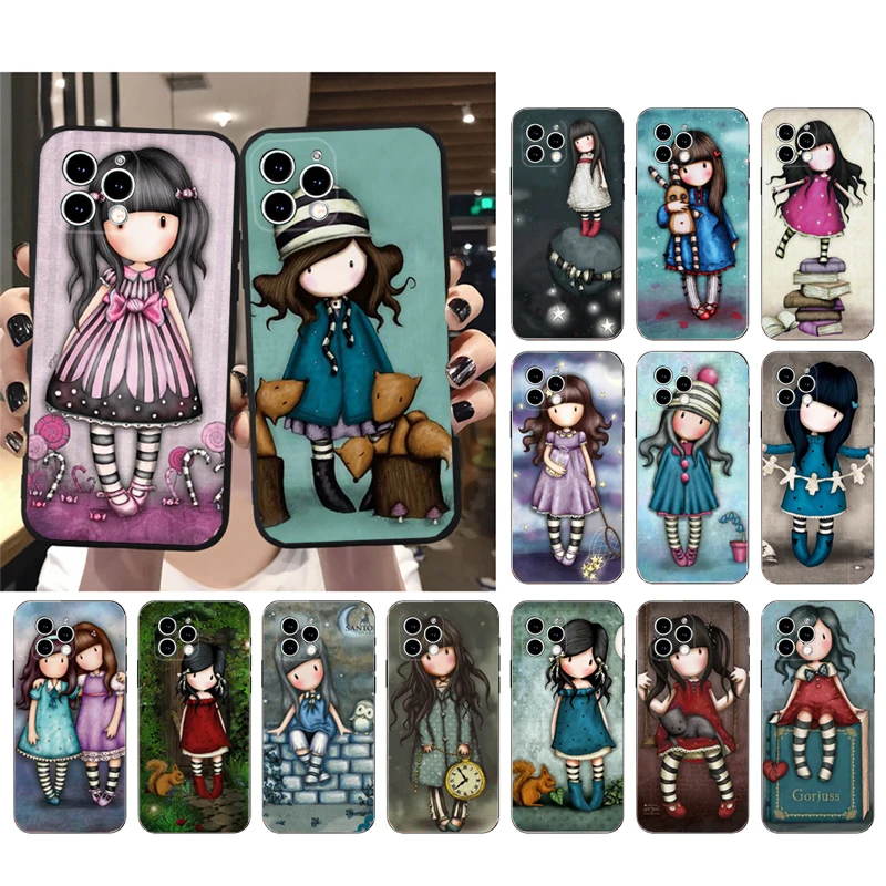 Cute-Gorjuss Girl Phone Case For iphone 16 15 14 Pro Max 16 15 14 13 12 Pro 15Plus iphone 11 Shell