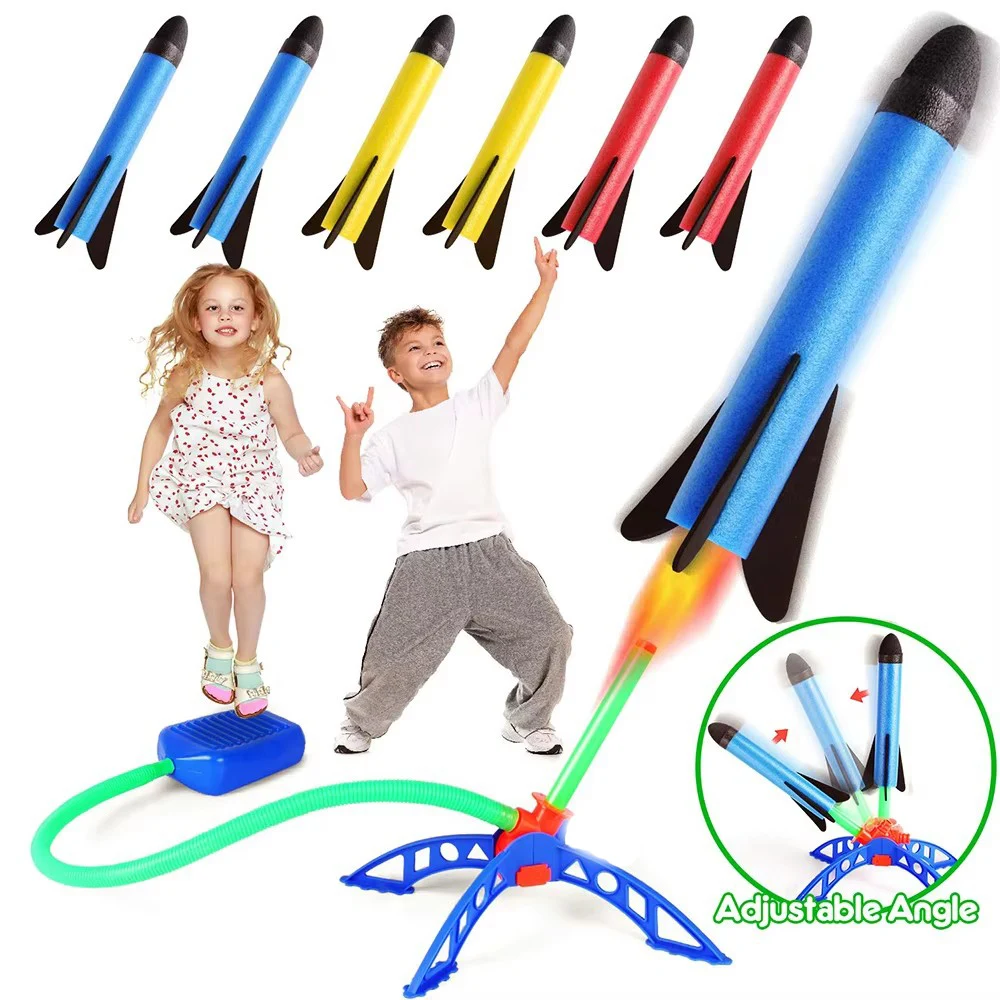 Air Rocket Foot Pump Launcher Outdoor Air Pressing Pedal Soaring Rocket Toy Kids Game suit Jumping Sport Game Kids Toy Gift