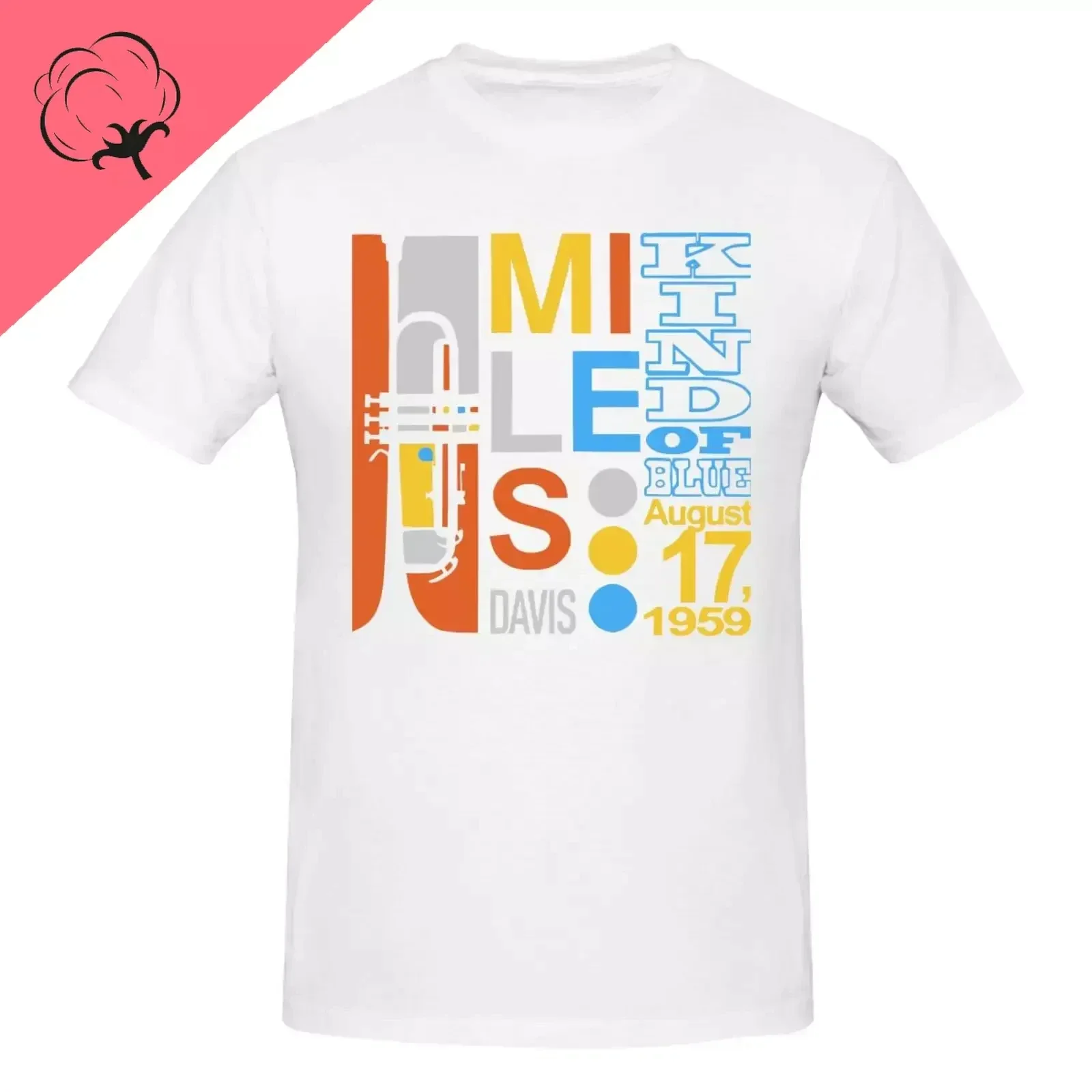 Miles Davis Kind of Blue T-Shirt - Jazz Music - John Coltrane - Blue Note Vntg Harajuku Cotton Graphic Fashion Streetwear