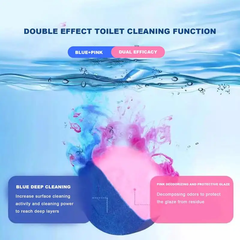 Toilet Bowl Cleaner Rose Scent Pink Blue concentrated Long-Lasting Automatic Toilet deodorization descaling Bubble Cleaner