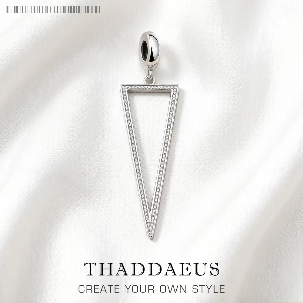 

Triangle Pendant Dangle Charm 925 Sterling Silver Fashion Jewelry For Woman Men Classic Gift