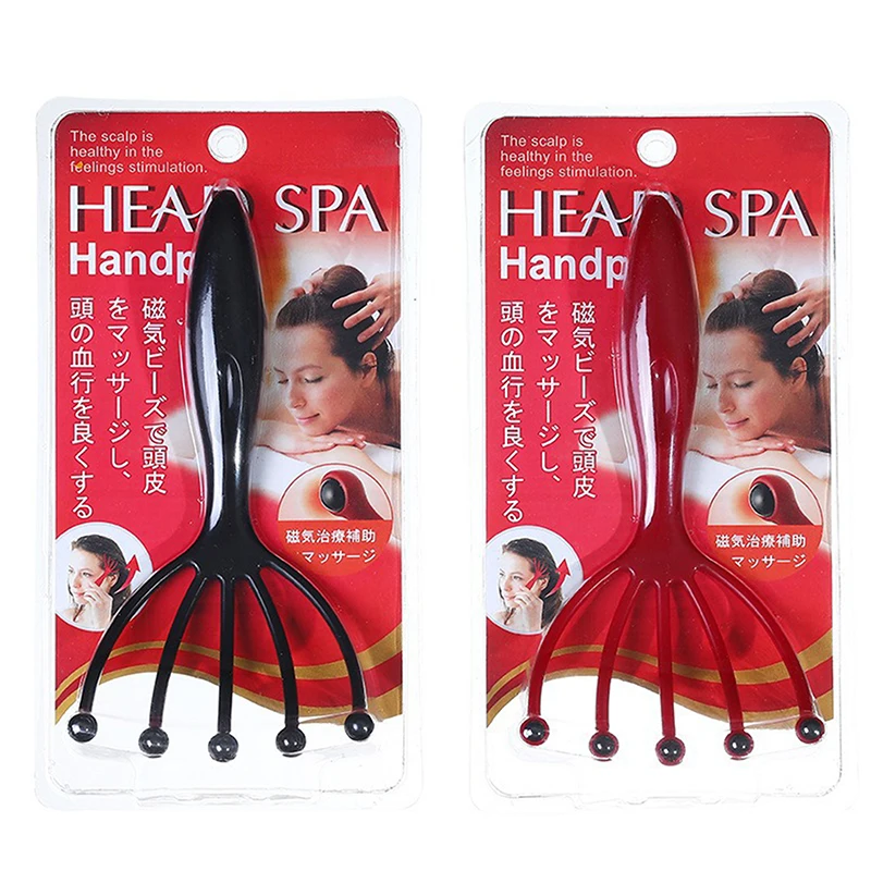 Head Massager Scalp Neck Comb Roller Five Finger 9 Claws Steel Ball Hand Held Relax Spa Hair Care For Hair Stress Relief