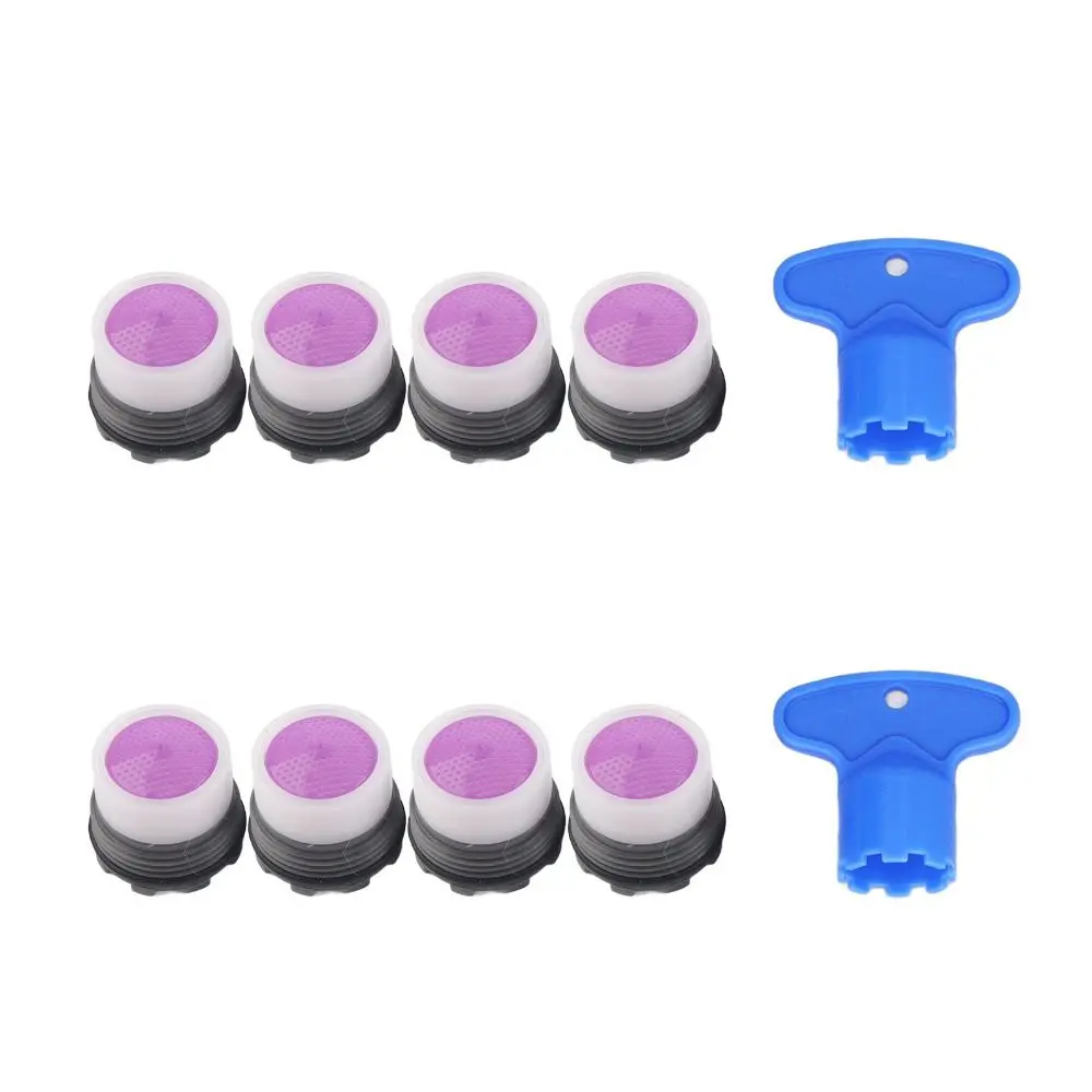 8PCS Water-Saving M16.5mm Faucet Aerator 1.2GPM Plastic Tap Water Nozzle Flow Restrictor RV