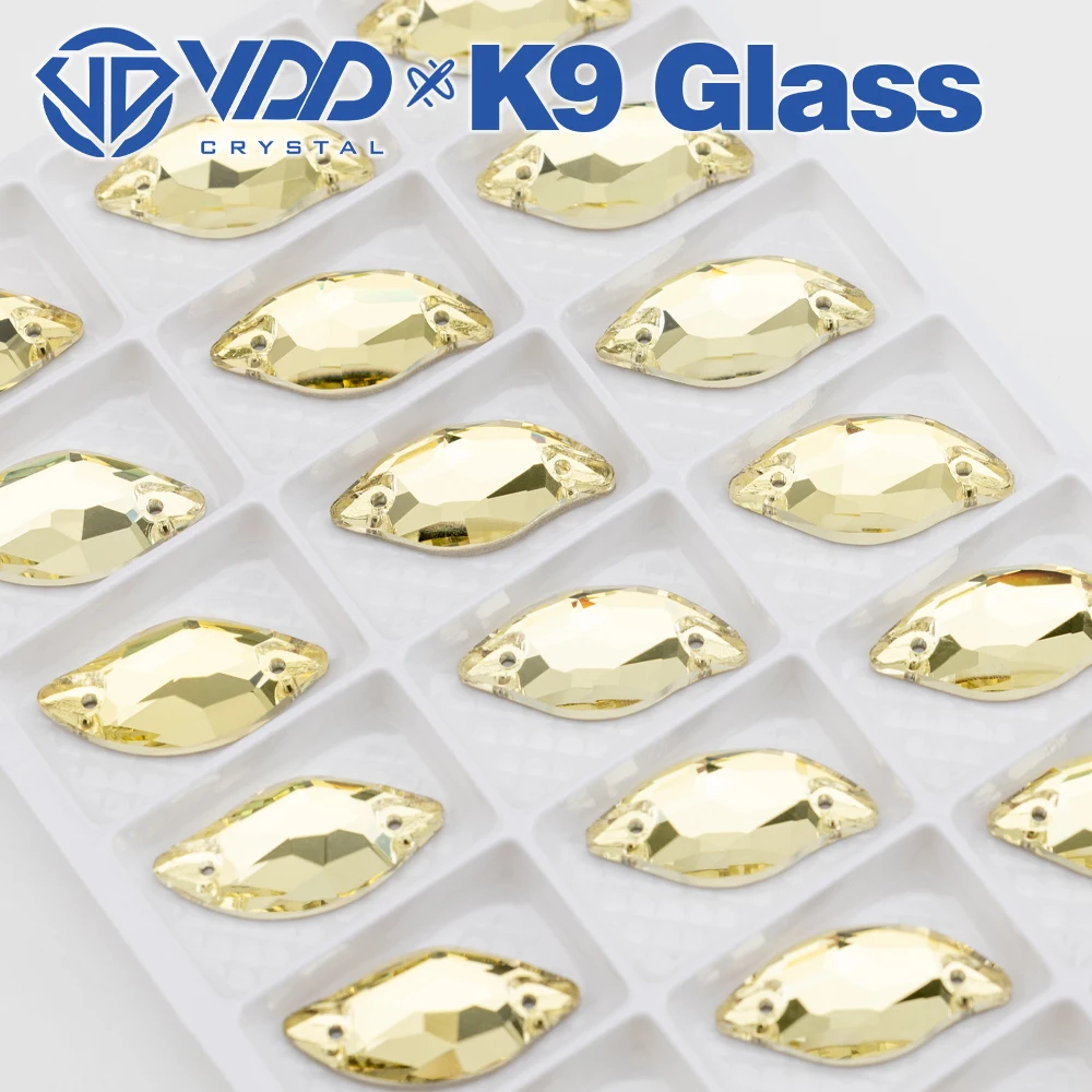 VDD Großhandel Blattförmige Hochwertige K9-Glas-Applikationssteine, Kristall-Flachboden-Nähsteine für Kleidung, DIY, Kleider, Hochzeitskleider – Detail 10