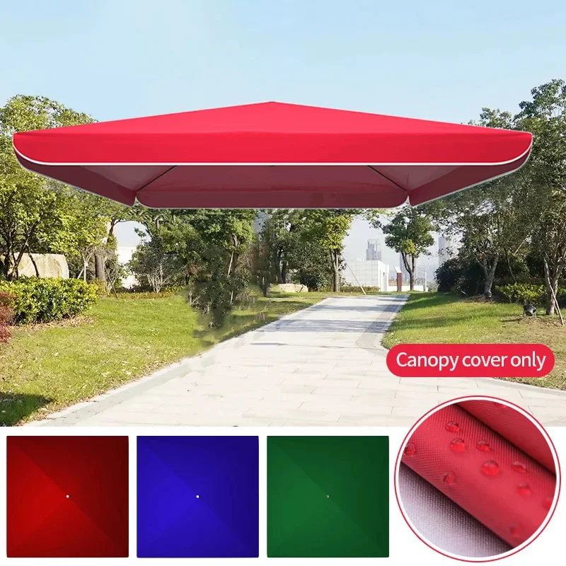 2.9M Outdoor Parasol Replaceable Cloth Without Stand Canopy Tent Gazebo Cover Square Camping Shade Cloth for Garden Patio