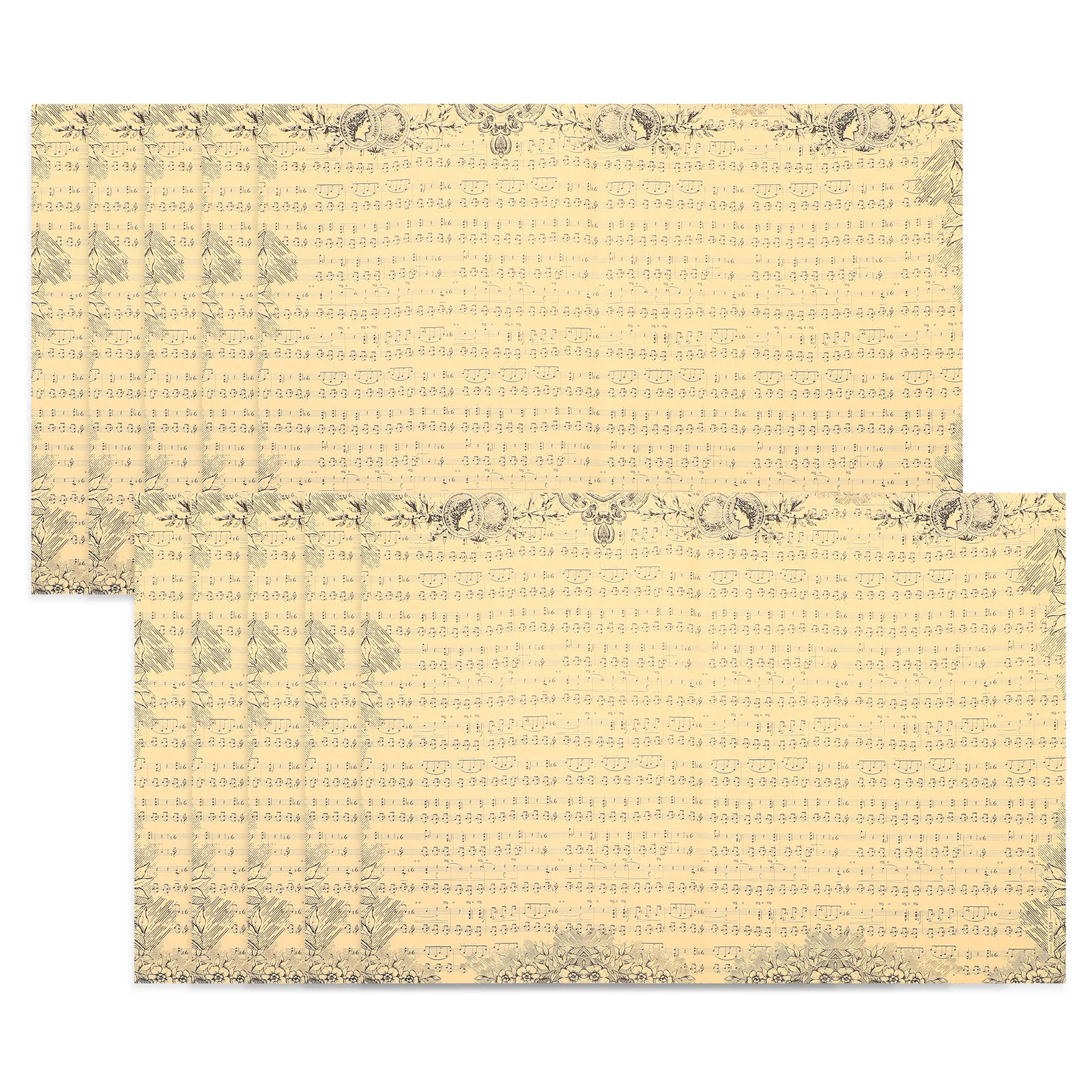 

20 Sheets Vintage Musical Note Wrapping Paper Decorative Floral Flower Wraps for Bouquets Gift Flower Wrapping Material