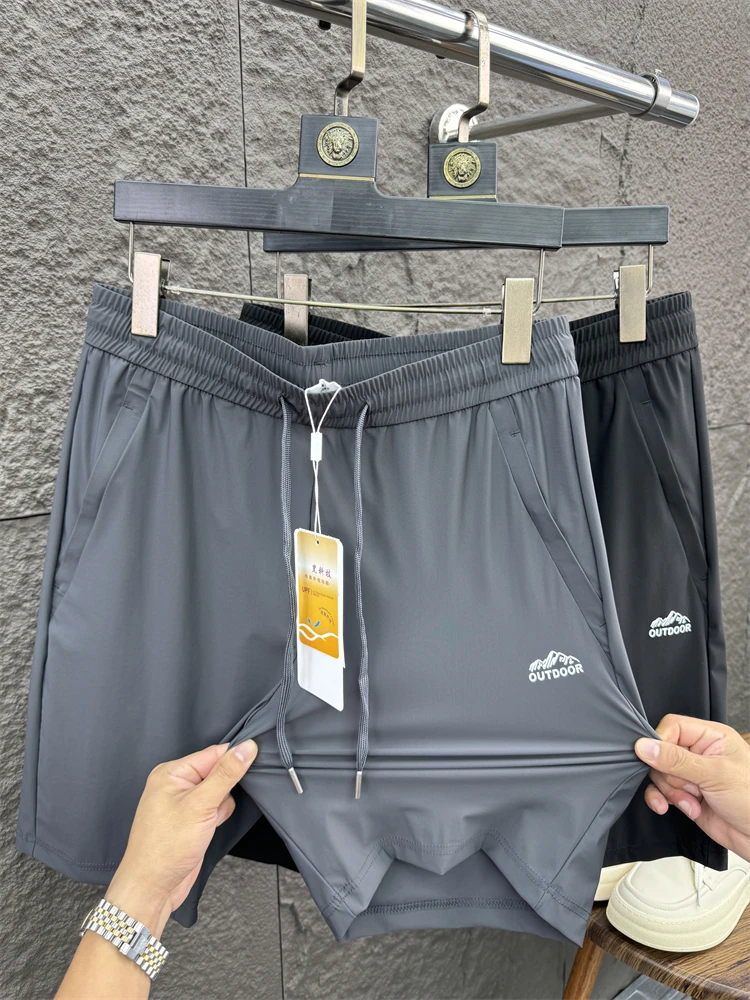 

Svip Men's Ice Silk ort Pants Summer Faionable Spor Comfortable Straight Leg Casual Five-Quarter Length Sunscreen orts