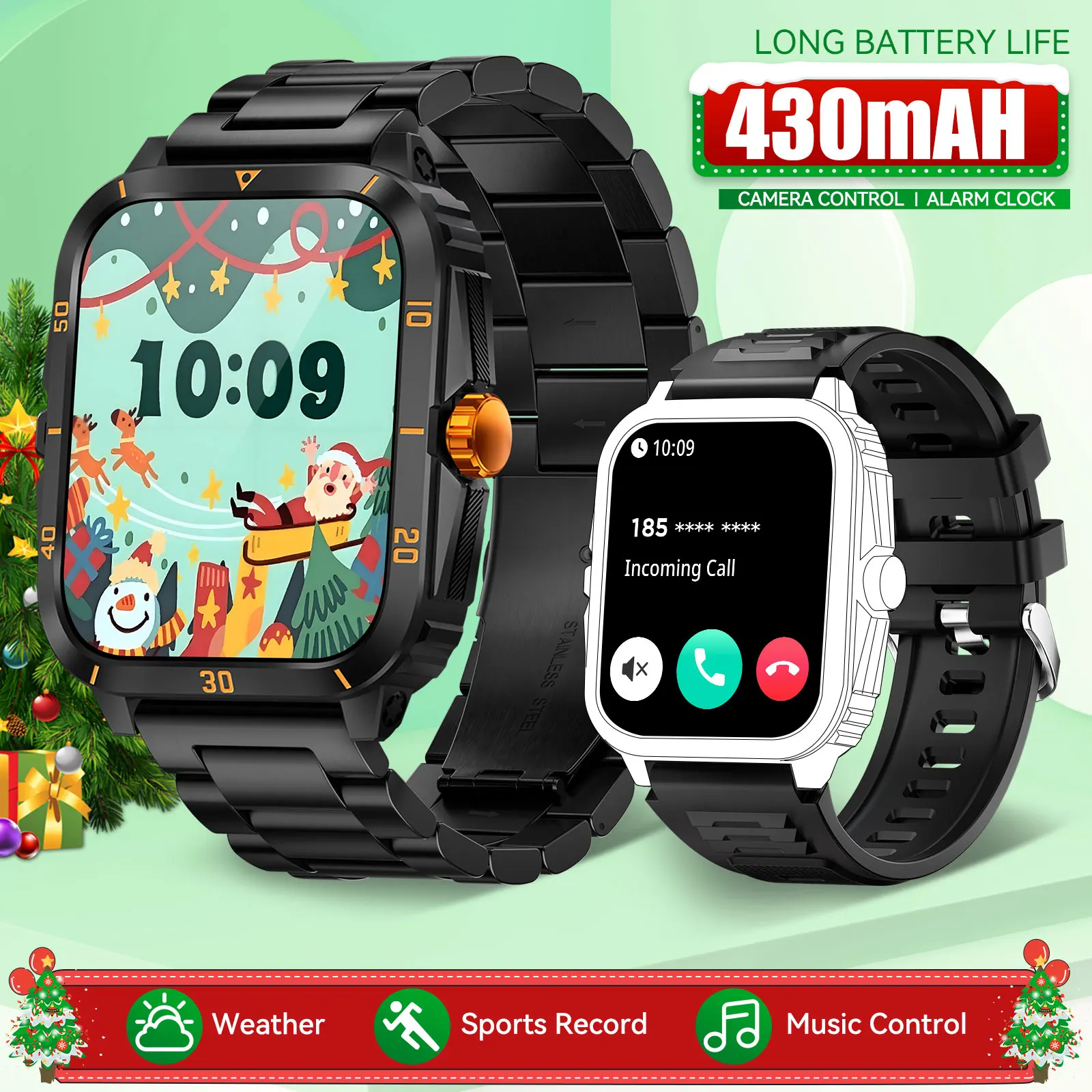 LaNikar Smart Watch 3ATM Waterproof  IPS Screen Military KT71 Men 100+ Sport Mode Heart Rate Blood Pressure For Huawei Xiaomi