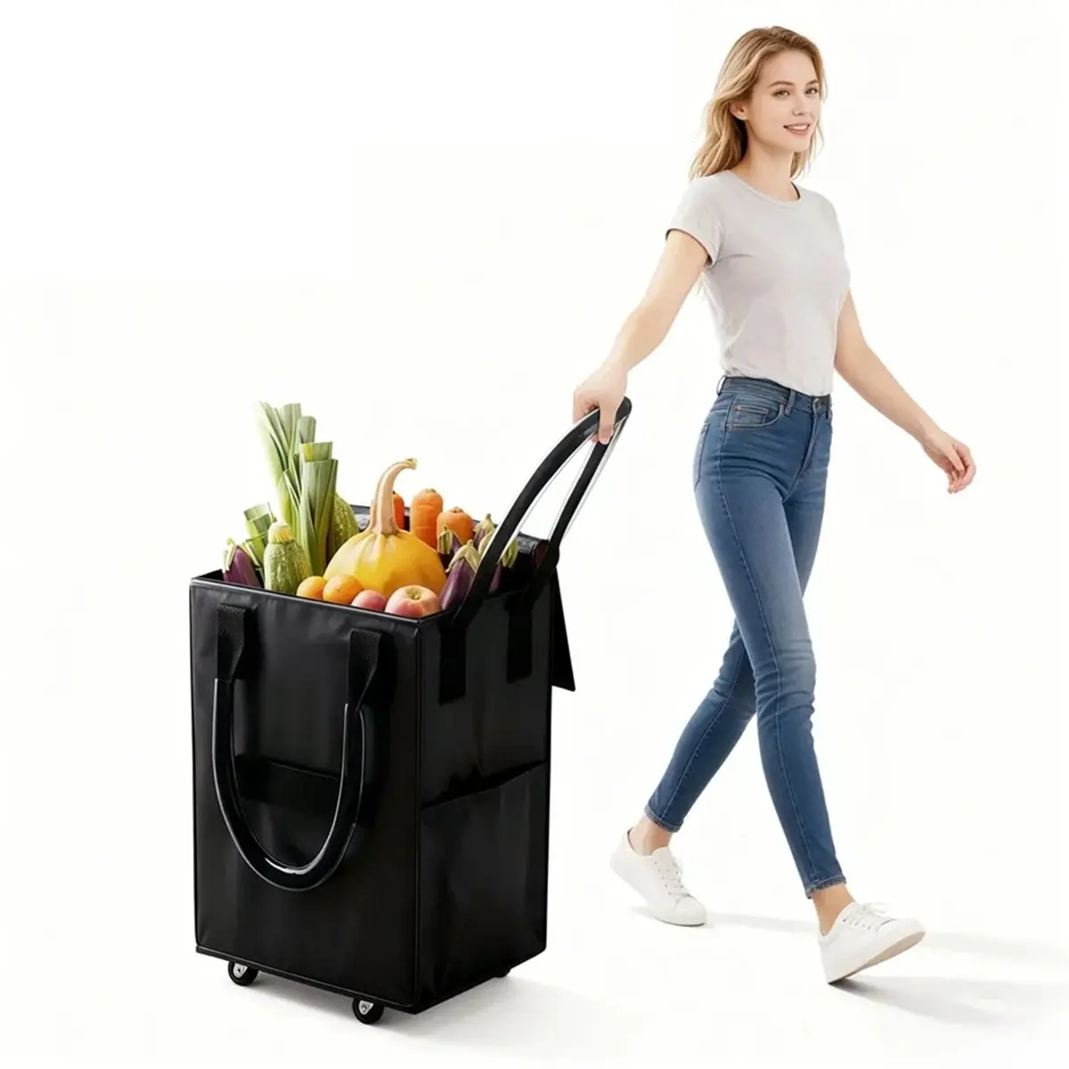 a95z]-360°-swivel-wheel-shopping-cart-bag-portable-grocery-trolley-foldable-travel-laundry-luggage-cart