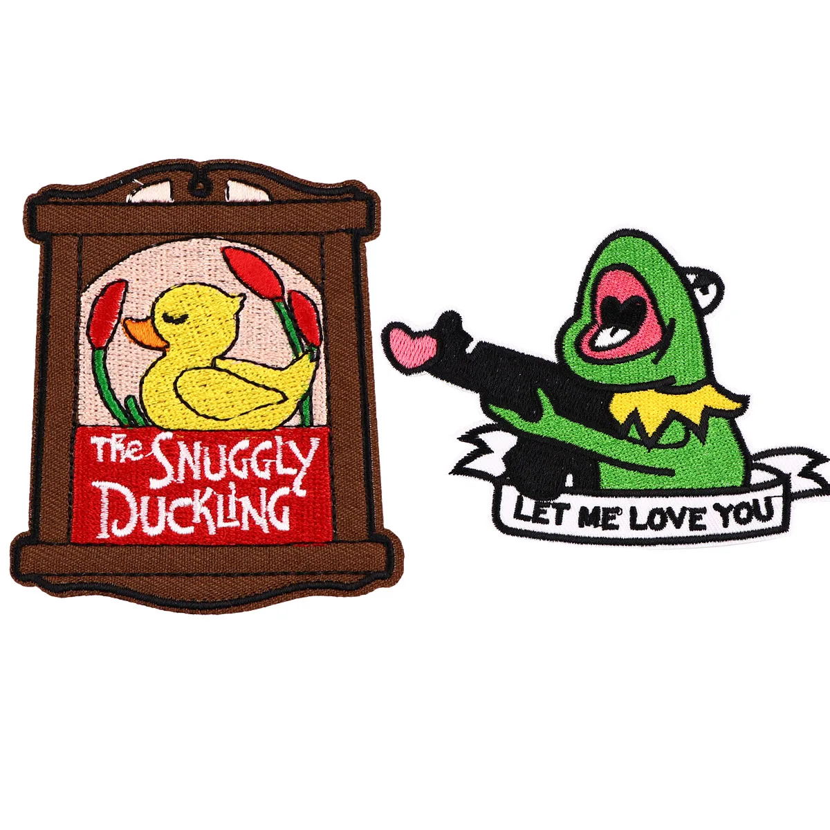 Duck Quotations Embroidered Patches For Children Clothing DIY Badge Patches Cartoon Patches On Clothes Stickers Appliques