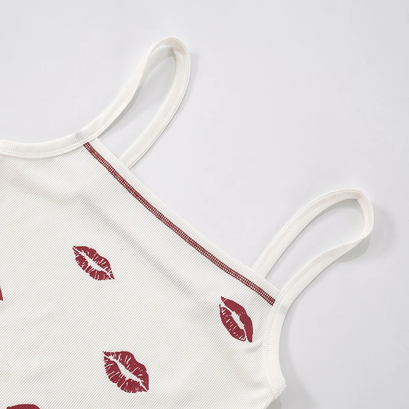 CUTENOVA Women Sexy Hottie Girls Style Printed Camisole Short Tops Summer New Casual Simple Versatile For Y2K Hipster Girls Wear