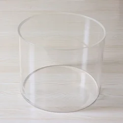 6x7inch 8x6inch Acrylic Drum Body Drum Shell with 45 Degree Bearing Edge 6mm Thickness Transparent