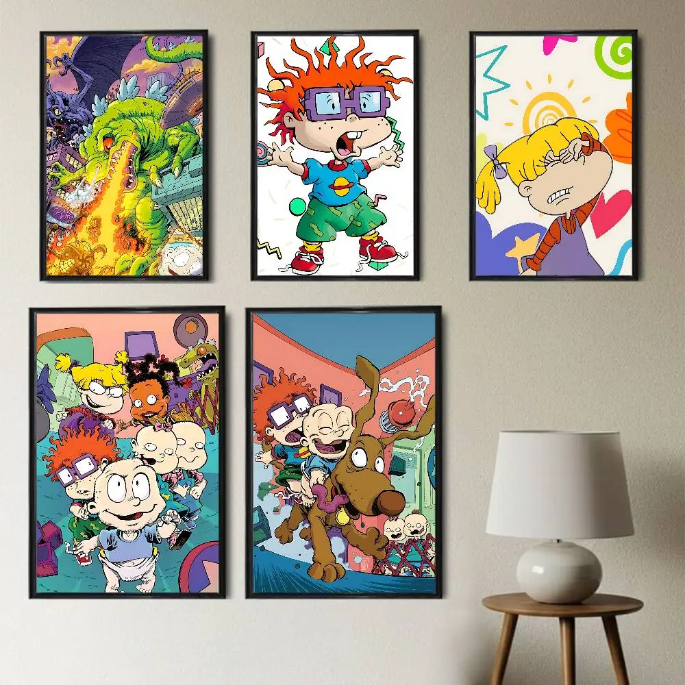 Simplify the abstract lines Rugrats Reptar Poster Prints Wall Picture Painting Gift Living Room Restaurant Bar Large Dec Sticker