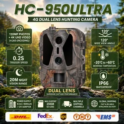 Caméra de chasse avec batterie au lithium, détection d'objectif pour touristes, suivi 4G, 4K, service cloud Andrea Control, 8000mAh, est arrivé quelque part