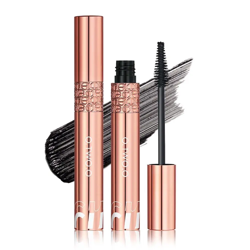 Mascara in fibra di seta 5D Waterproof allunga le ciglia cosmetici neri Non sbavature estensione nera allungamento Volume Mascara