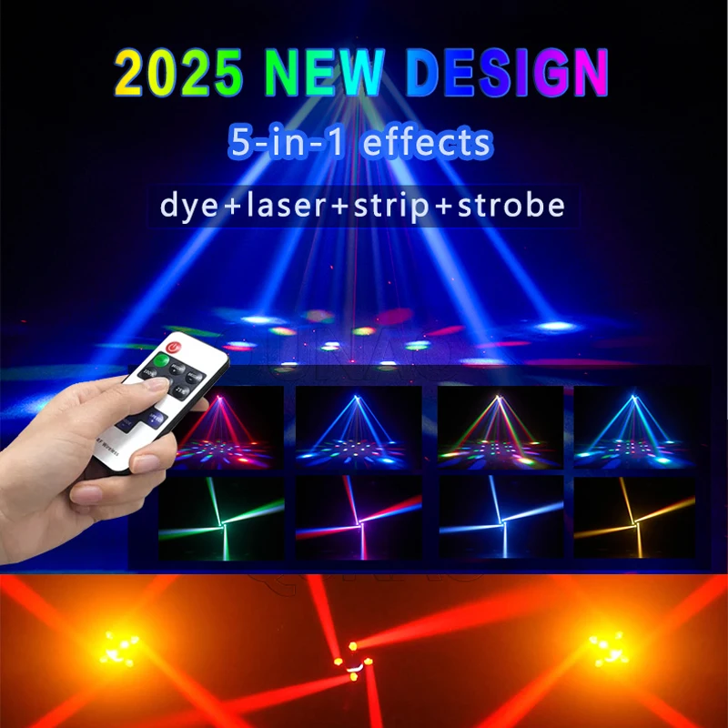 Disco Party Lights with Sound Control DJ Indoor Laser Projector DMX Lighting Dynamic Dance Club and Holiday 2025 Newest