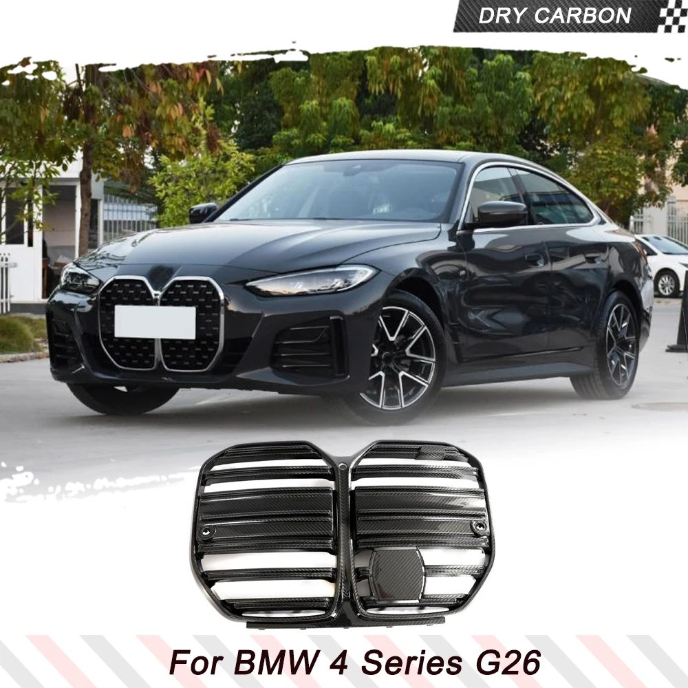 DRY Carbon Fiber Car Front Bumper Racing Grille Mesh With ACC Hole For BMW 4 Series G26 2021-2022 420i Gran Coupe 440i 430i