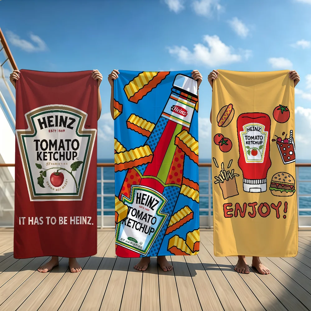 H-HeinzS T-TomatoS K-KetchupS Towel Beach Oversized Soft Ultra Absorbent Quick Drying Large Pool Travel Camping Bathroom