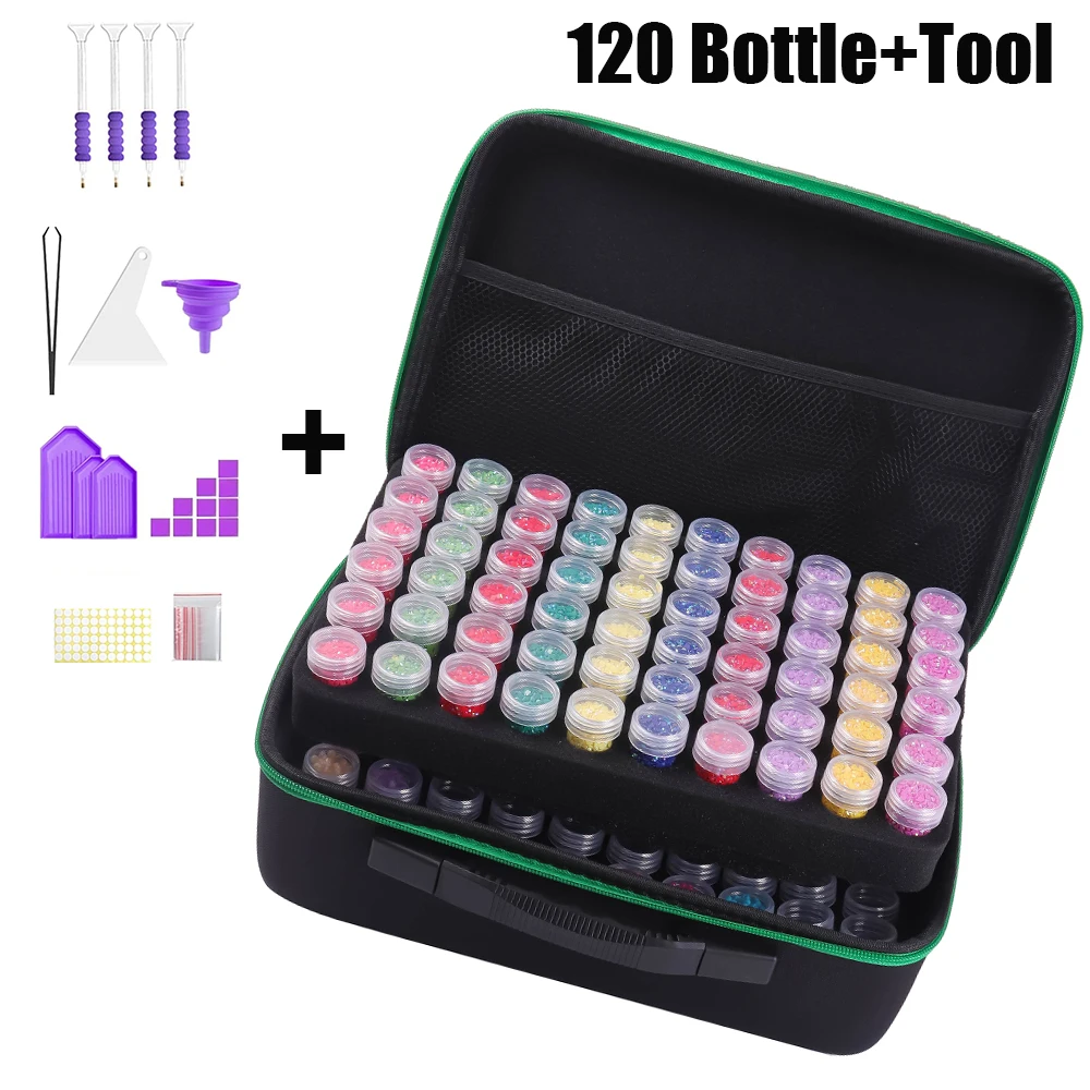 

Diamond Art Storage Solution,1 Set with 120 Versatile Slots,Perfect for Crafters and Hobbyists,Diamant Painting Tools Container