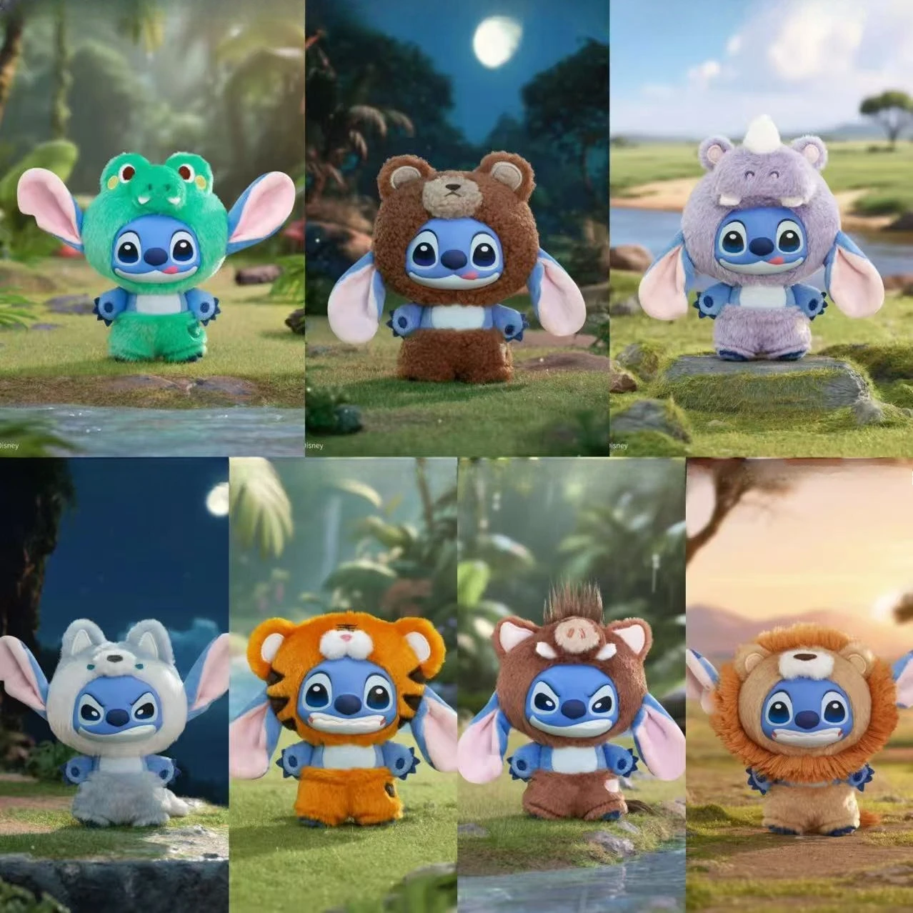 

Новая серия Stitch Wild Animals, слепая коробка, милая виниловая фигурка аниме, плюшевая загадочная коробка, украшение, куклы, игрушки, подарок на день рождения