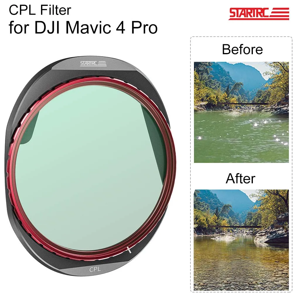 

STARTRC CPL Filter for DJI Mavic 4 Pro Polarizing Filters HD Optical Glass Snap-on Camera Lens Drone Accessories