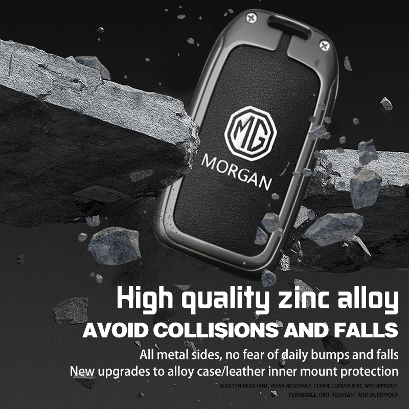 سبائك الزنك الجلود حافظة مفاتيح السيارة غطاء حامي شل فوب ل Roewe RX5 MG3 MG5 MG6 MG7 MG ZS GT GS 350 360 750 W5 اكسسوارات #6
