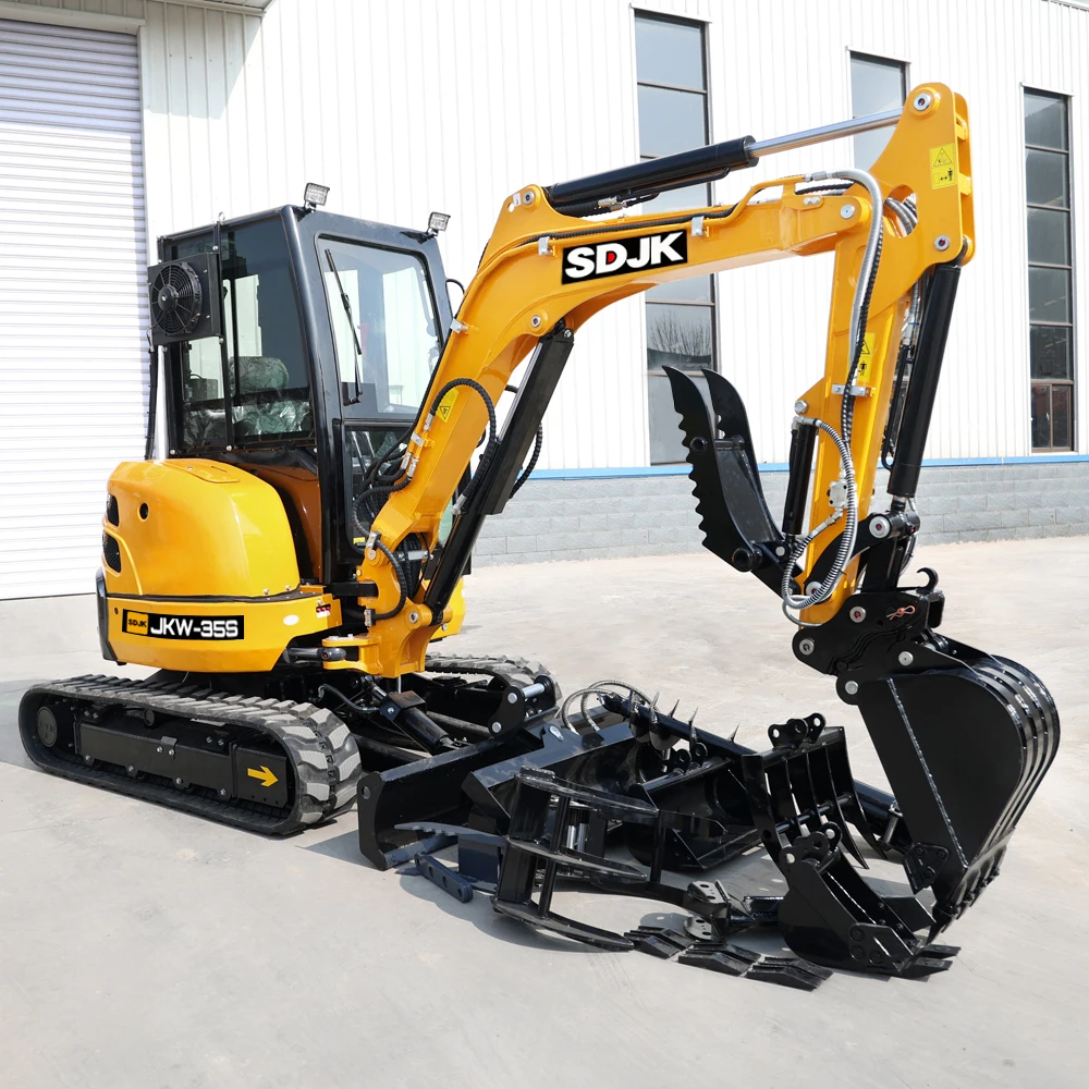 2026   Mini Excavator 3.5 Ton EPA Euro 5 Kubota Engine Crawler Digger Farm Used 1 Ton 2 Ton Home Mini Excavator Machine